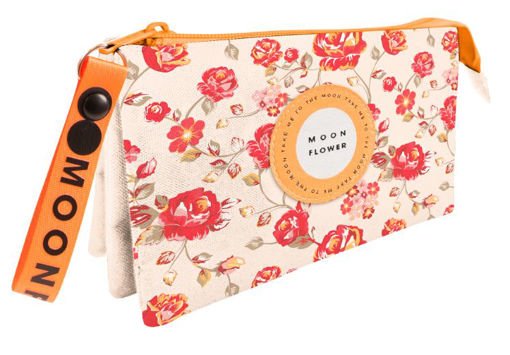 Picture of AMBAR MOON FLOWER TRIPLE PENCIL CASE